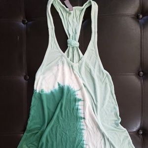 Rayon tie dyed top (garment piece dye)w/earrings